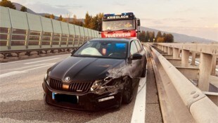 Der Skoda des Mannes wurde beim Unfall schwer beschädigt.