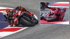 Marco Bezzecchi (li.) landete auf Pole, Marc Marquez stürzte.