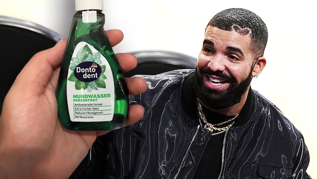 Rapper Drake hat sich in Deutschland ein Mundwasser gekauft – und völlig geschockt darauf ...