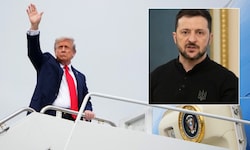 Selenskyj kündigte nach einem etwa einstündigen Telefonat mit Donald Trump (l.) am Samstag ein ...