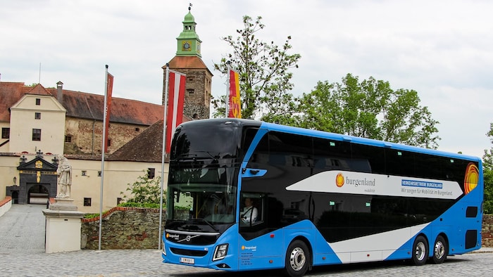 Auch auf den Bussen der Verkehrsbetriebe findet sich das Logo.