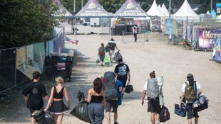 Zusammengepackt haben die Besucherinnen und Besucher des Frequency-Festvials in St. Pölten ...