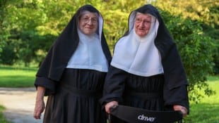 Schwester Rita und Schwester Bernadette lebten mehrere Jahrzehnte im Kloster Goldenstein in ...