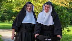 Schwester Rita und Schwester Bernadette lebten mehrere Jahrzehnte im Kloster Goldenstein in ...
