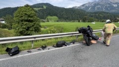 Der Biker kam zu Sturz und verletzte sich dabei schwer.