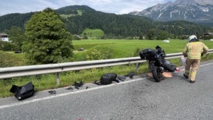Der Biker kam zu Sturz und verletzte sich dabei schwer.