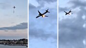  „Feuer am Himmel!“ Videos auf Social Media zeigen Condor-Flug mit Flammen am Triebwerk