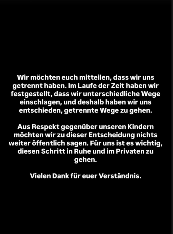 Das Statement, das Laura Maria Rypa veröffentlicht hat.