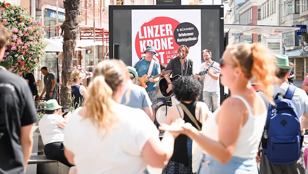 Mit Pop-up-Konzerten am Taubenmarkt wird die Wartezeit aufs „Krone“-Fest verkürzt.