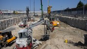 Die Arbeiten an der Hausfeldstraße sind in vollem Gange.