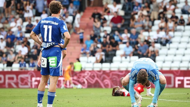 Für Fillafer, Hülsmann und den Rest der Hartberger war die Premiere in der Südstadt am Ende ...