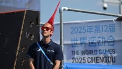 Dieser Referee machte bei den World Games in Chengdu seinen Job beim Parkour.