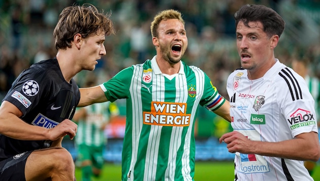 Sturm Graz, Rapid und Wolfsberg sind diese Woche im Europacup im Einsatz.