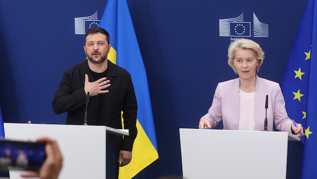 Selenskyj und von der Leyen.