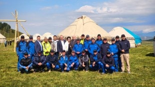 Grundsteinlegung im Osten von Kirgisistan