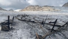 Die alte Liftanlage soll vom Hallstätter Gletscher in Richtung Dirndl geführt haben.