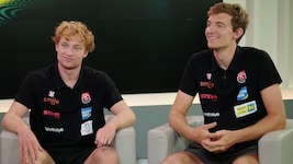 Tim Berger (li.) und Timo Hammarberg (re.) stehen auf Rang 16 der Beachvolleyball-Weltrangliste