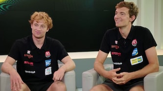 Tim Berger (li.) und Timo Hammarberg (re.) stehen auf Rang 16 der Beachvolleyball-Weltrangliste