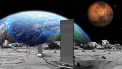 Illustration der NASA: So könnte eine auf Kernspaltung basierende Stromversorgung auf dem Mond ...