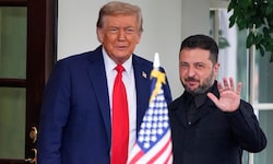 US-Präsident Donald Trump und Ukraine-Präsident Wolodymyr Selenskyj bei ihrem Treffen am Montag.