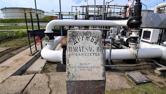 Die Empfängerstation der Erdölpipeline in Ungarn