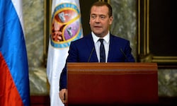 Der Vize-Vorsitzende des russischen Sicherheitsrates, Dmitri Medwedjew, droht europäischen ...