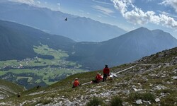 Unterhalb der Gehrenspitze stürzte der Segelflieger ab.