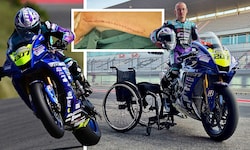 Der im Rollstuhl sitzende Lorenz war auf seiner Yamaha im Höhenflug, ehe er sich nun den ...