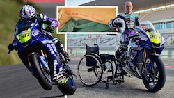 Der im Rollstuhl sitzende Lorenz war auf seiner Yamaha im Höhenflug, ehe er sich nun den ...