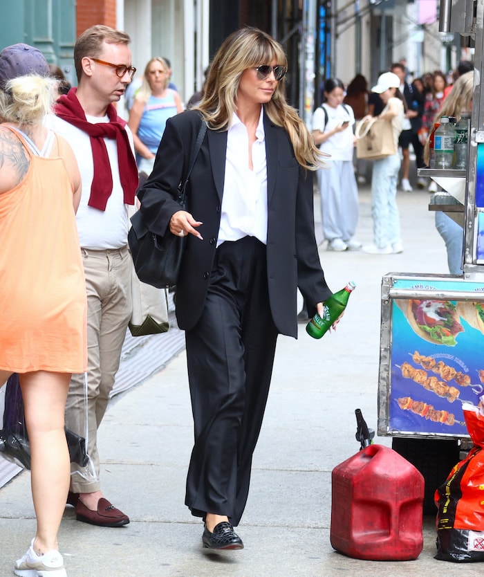 Heidi Klum wurde am Rande des Sets zu „Der Teufel trägt Prada 2“ gesichtet.