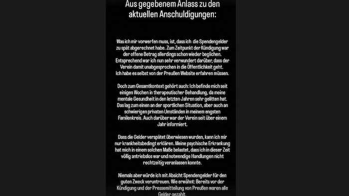 Marc Lorenz reagierte in seiner Instagram-Story auf das öffentliche Statement.