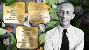 Drei Stolpersteine erinnern in Graz an Biro und seine Familie.