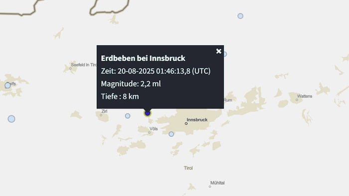 Die Herdtiefe lag bei acht Kilometern.