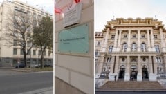 LPD Wien (li.), Innenministerium und Justizpalast.