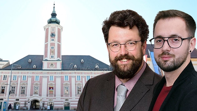 Im St. Pöltner Rathaus tritt Michael Kögl (re.) die Nachfolge von Harald Ludwig (li.) an.
