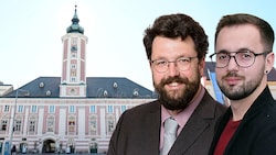 Im St. Pöltner Rathaus tritt Michael Kögl (re.) die Nachfolge von Harald Ludwig (li.) an.