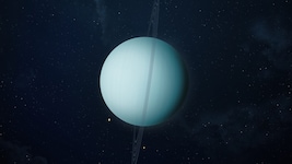 Der Uranus könnte laut neuen Berechnungen eher felsig statt eisig sein.