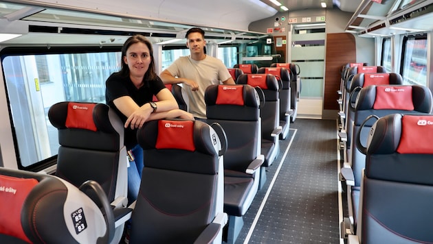 Einblick in die neuen „ComfortJets“ der tschechischen Bahn.