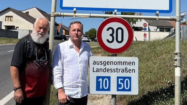 Metzl und Jaksch kritisieren die Tempo 30-Beschränkungen.