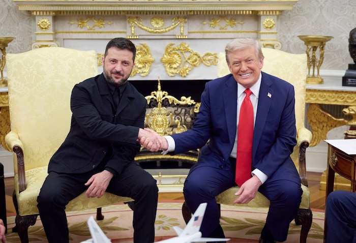 Selenskyj warf sich für Trump diesmal extra in Schale.