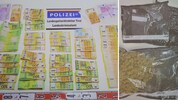 Sichergestelltes Bargeld und ein Teil der Drogen.