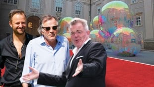 Philipp Hochmair (li.) und Cornelius Obonya (re.) verkörpern auch bei der Gala den Jedermann. ...