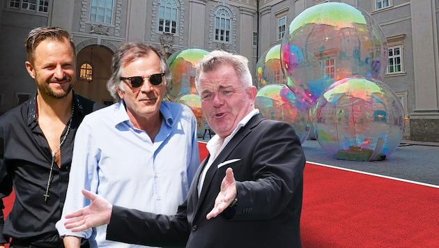 Philipp Hochmair (li.) und Cornelius Obonya (re.) verkörpern auch bei der Gala den Jedermann. ...