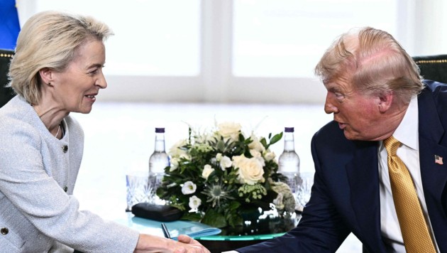 EU-Kommissionspräsidentin Ursula von der Leyen und US-Präsident Donald Trump