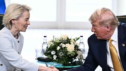 EU-Chefin Ursula von der Leyen und US-Präsident Donald Trump Ende Juli bei den ...