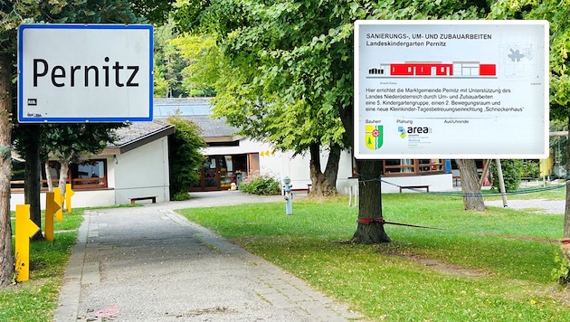 Der Kindergarten in Pernitz wird ausgebaut. Aufträge dafür gehen – wie beim früheren Zubau – an ...