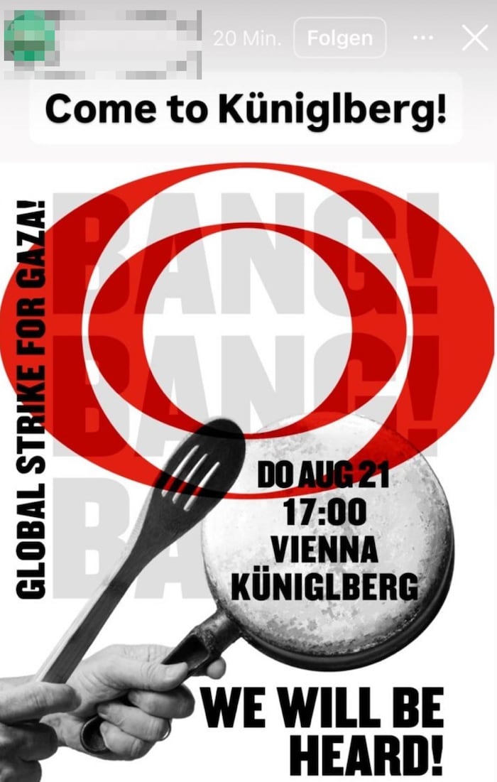 Die Gruppe kündigte ihre Protestaktion sogar im Vorfeld auf Instagram an.