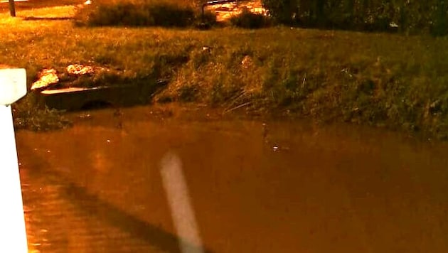 Der Golser Kanal war nach dem Regen voll, die Kläranlage kämpfte mit den Wassermassen.