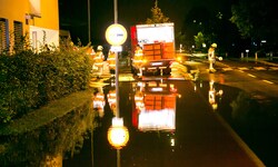 Im Bezirk Dornbirn waren aufgrund des Starkregens etliche Straßen über Stunden nicht befahrbar. 