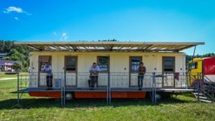 In diesem Wagen sind die fleißigen Arbeiter untergebracht.